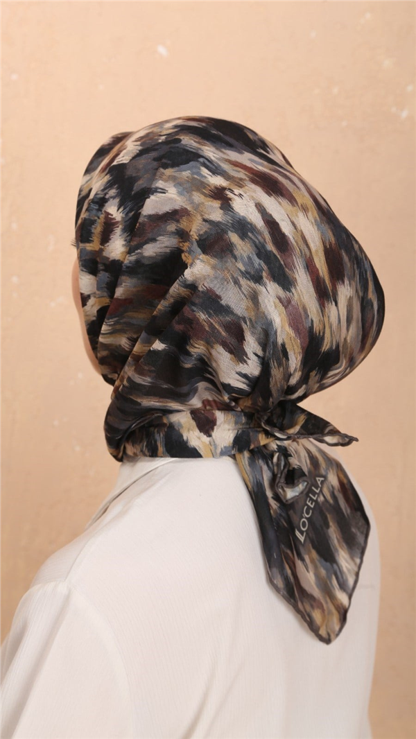 Locella Pamuklu Soft Eşarp 4564-5 Siyah 