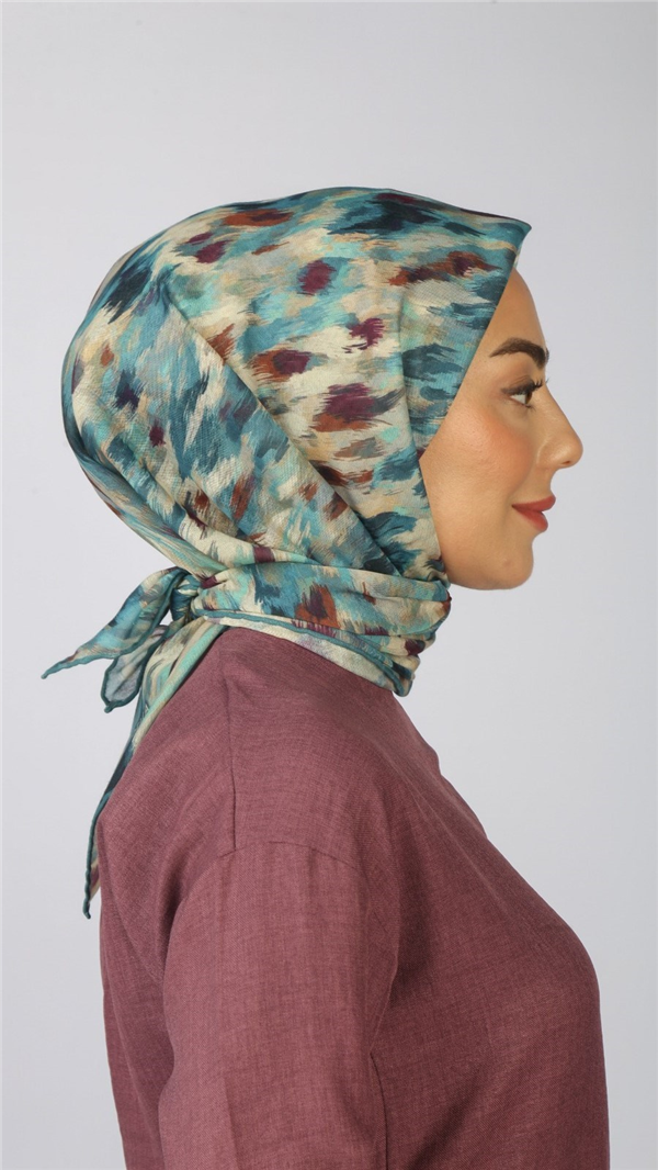 Locella Pamuklu Soft Eşarp 4564-8 Turkuaz 