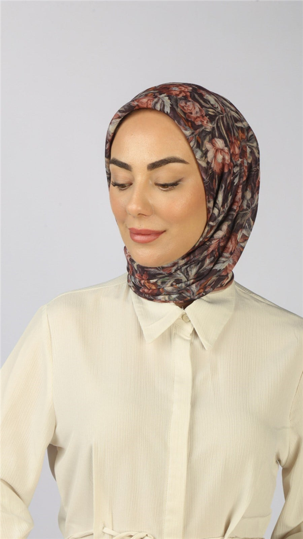 Locella Pamuklu Soft Eşarp 4565-4 Koyu Mürdüm 