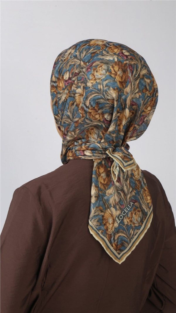 Locella Pamuklu Soft Eşarp 4565-5 Mavi 