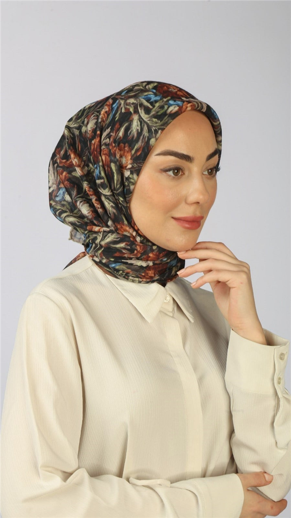 Locella Pamuklu Soft Eşarp 4565-7 Siyah
