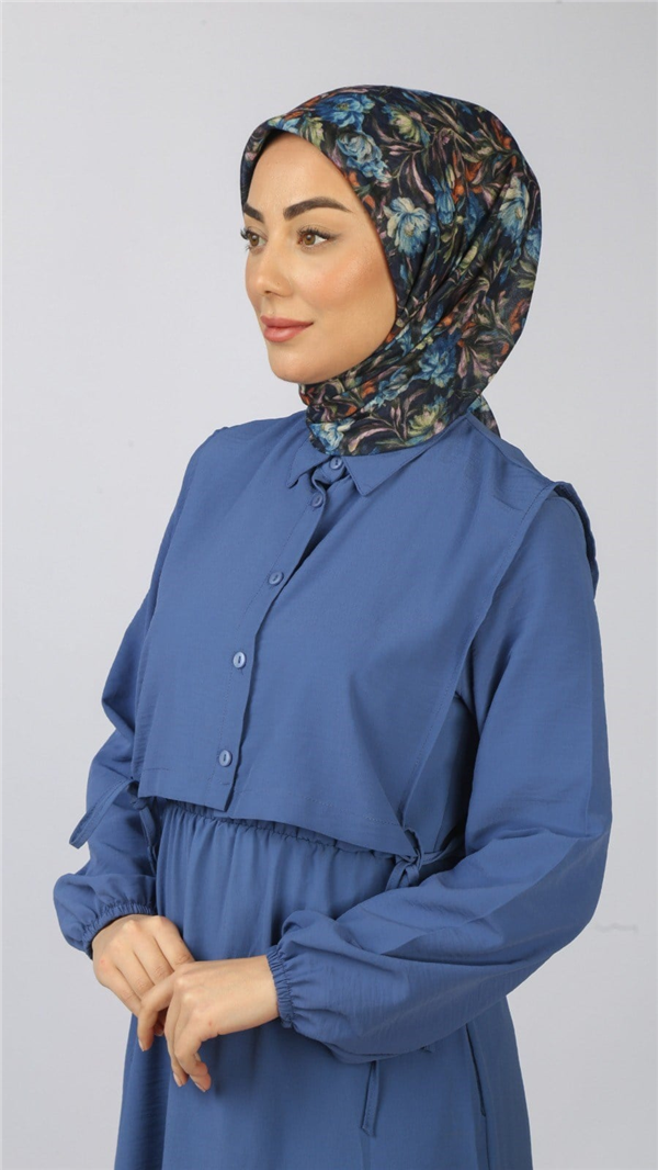 Locella Pamuklu Soft Eşarp 4565-8 Lacivert 