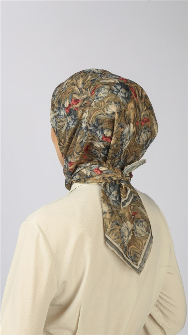 Locella Pamuklu Soft Eşarp 4565-9 Olive