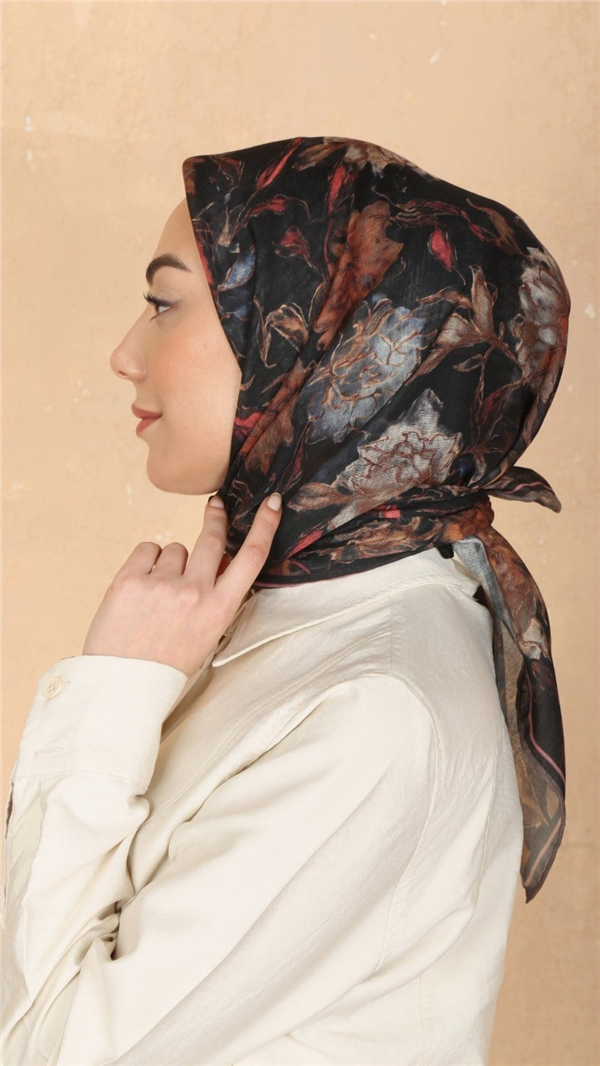 Locella Pamuklu Soft Eşarp 4566-1 Siyah 