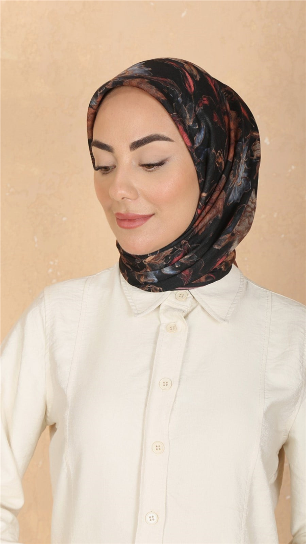Locella Pamuklu Soft Eşarp 4566-1 Siyah 