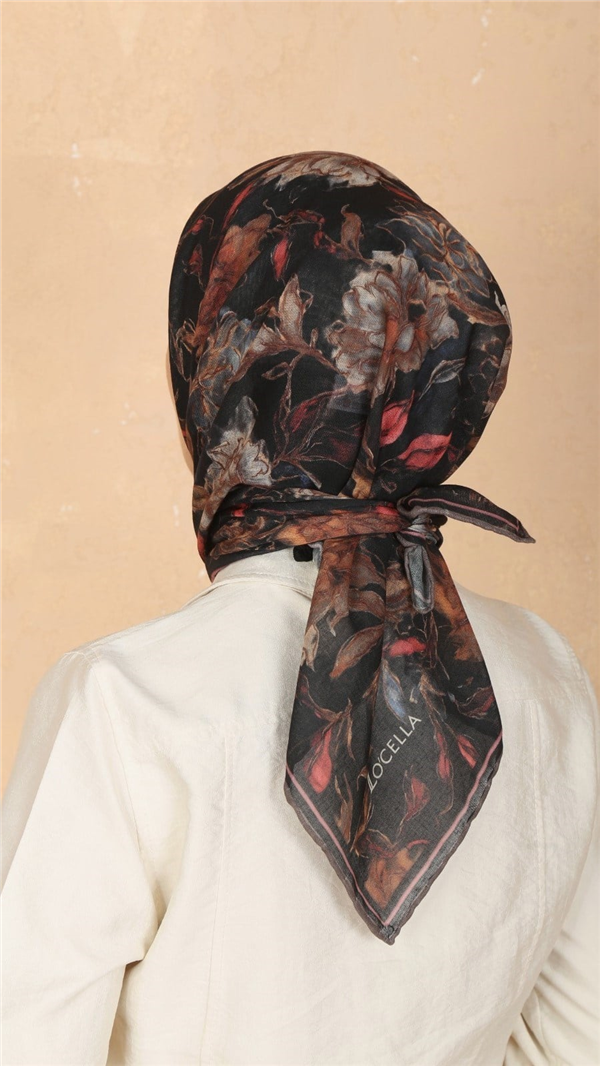 Locella Pamuklu Soft Eşarp 4566-1 Siyah 