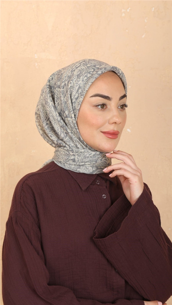 Locella Pamuklu Soft Eşarp 4567-10 Gri 