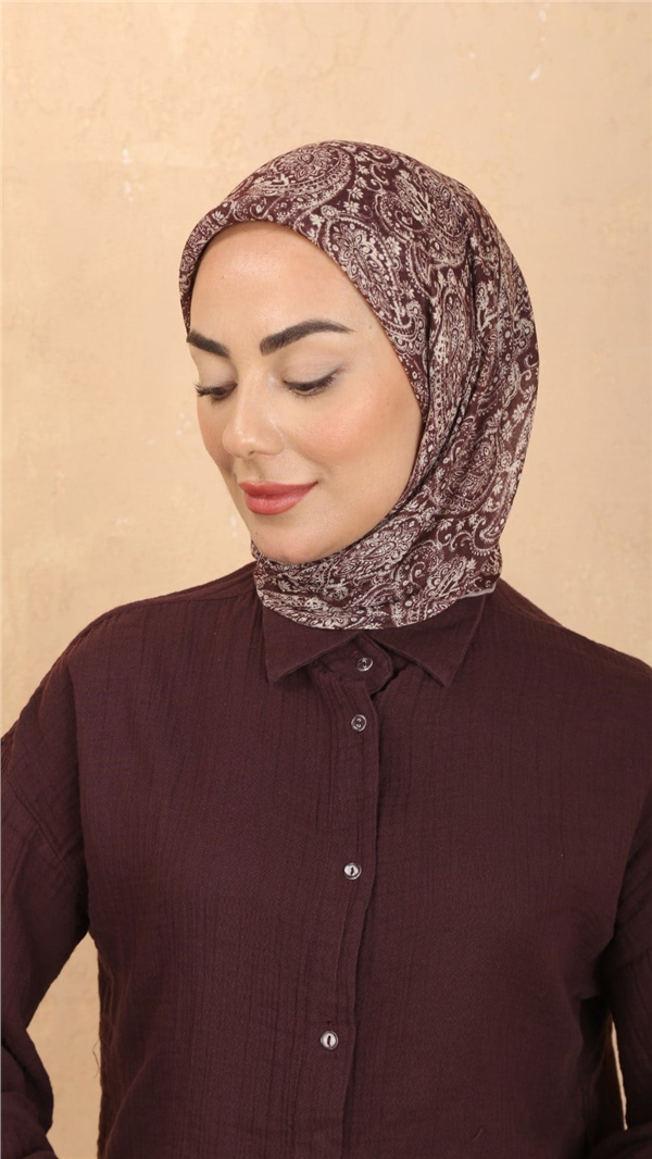 Locella Pamuklu Soft Eşarp 4567-4 Bordo 