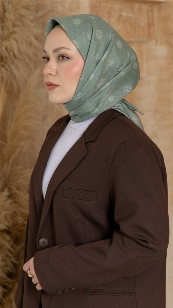 Locella Pamuklu Soft Eşarp 4568-1 Yeşil 