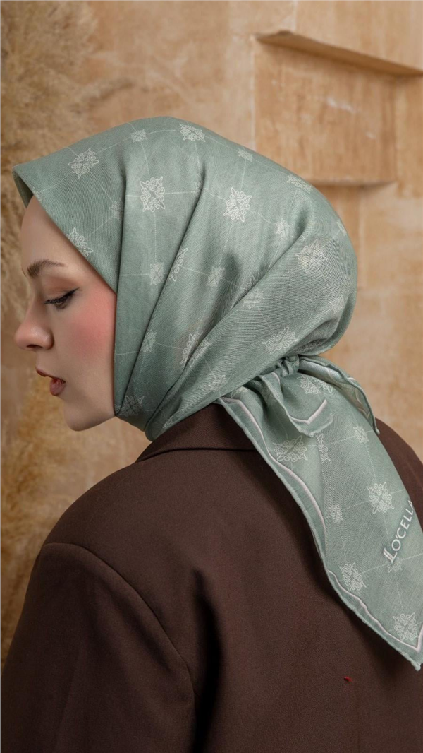 Locella Pamuklu Soft Eşarp 4568-1 Yeşil 