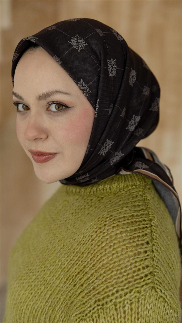 Locella Pamuklu Soft Eşarp 4568-12 Acı Kahve 