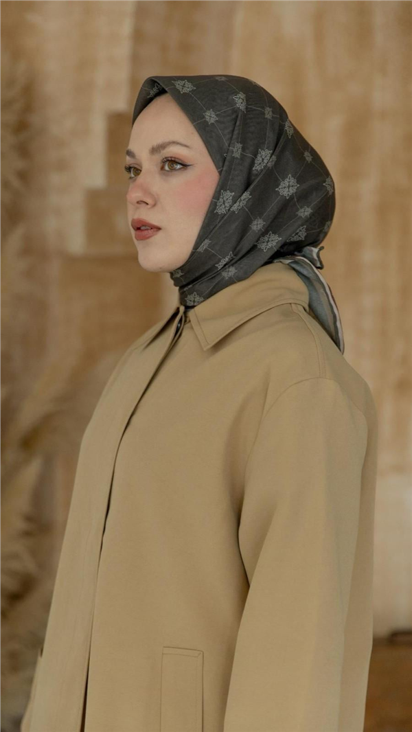 Locella Pamuklu Soft Eşarp 4568-13 Haki Yeşil 