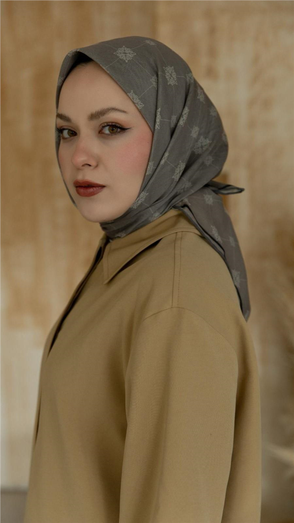 Locella Pamuklu Soft Eşarp 4568-16 Koyu Vizon 
