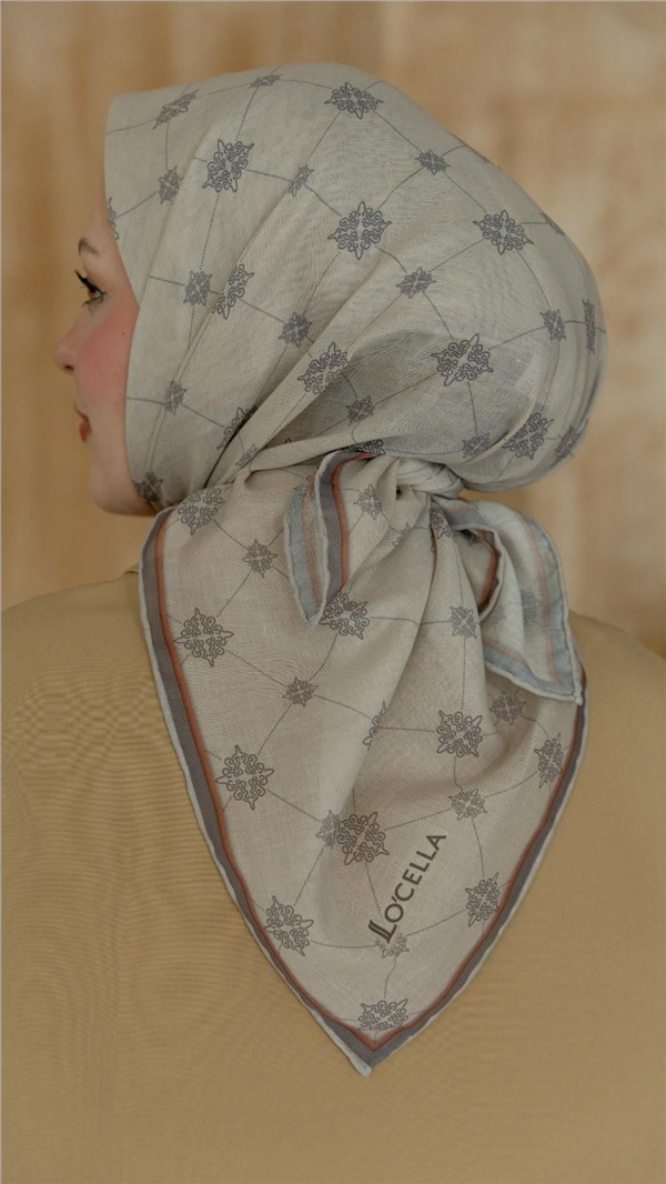 Locella Pamuklu Soft Eşarp 4568-3 Taş