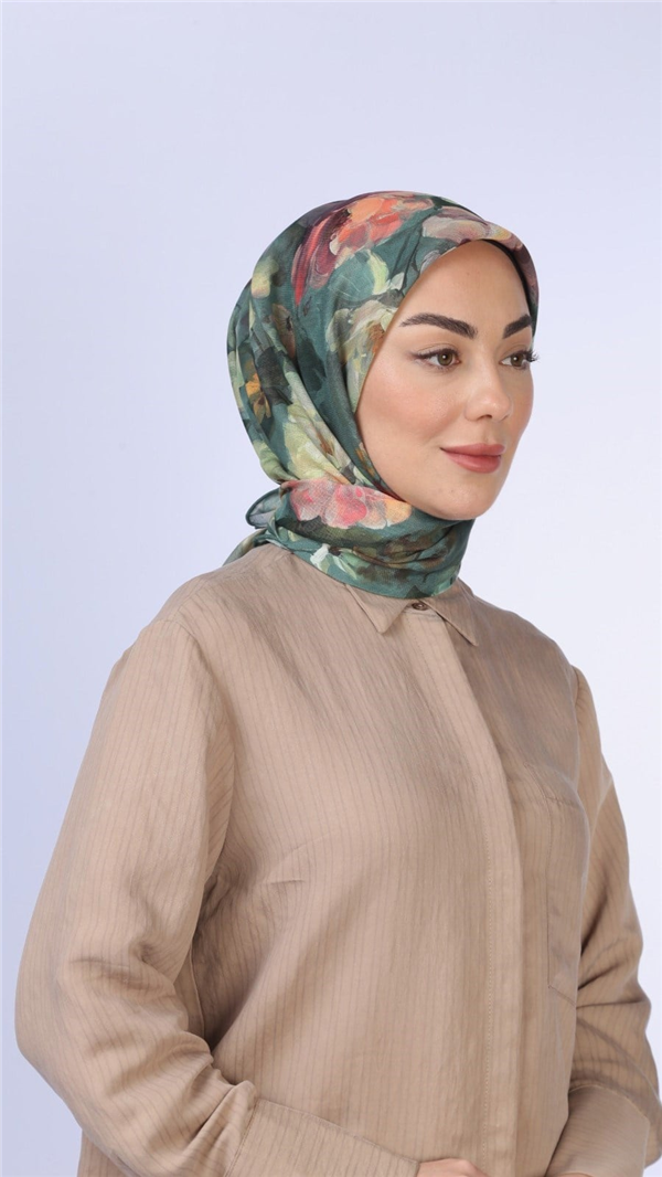 Locella Pamuklu Soft Eşarp 4570-3 Yeşil 