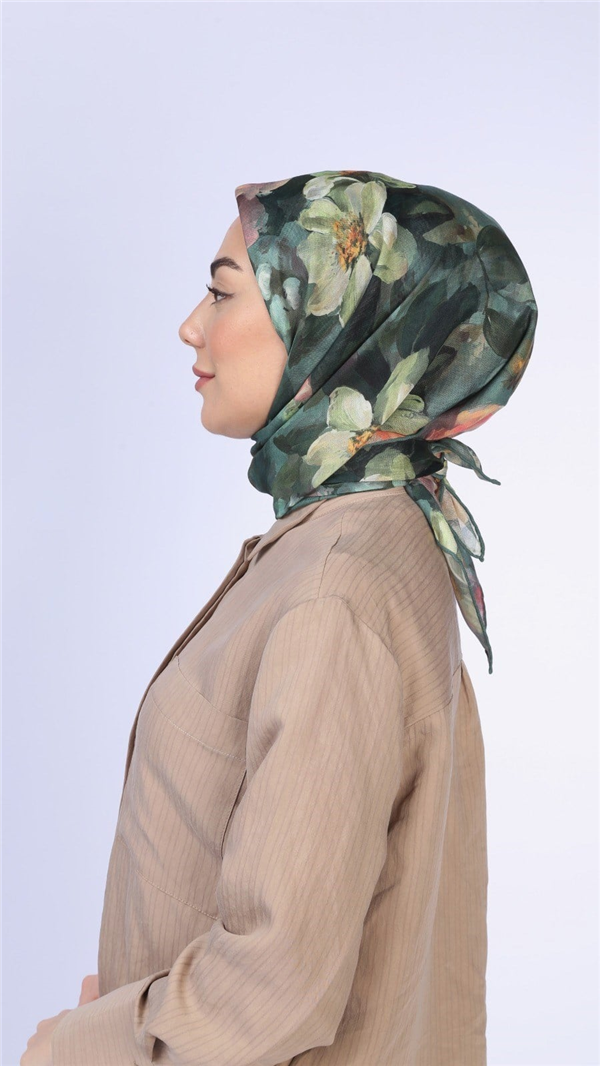Locella Pamuklu Soft Eşarp 4570-3 Yeşil 