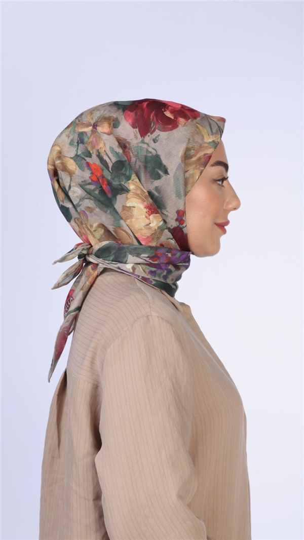 Locella Pamuklu Soft Eşarp 4570-9 Koyu Bej 