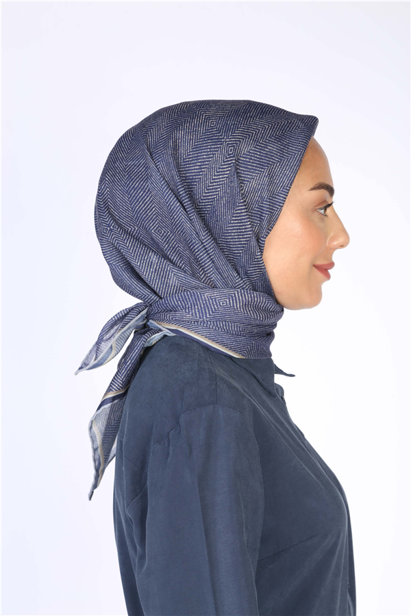 Locella Pamuklu Soft Eşarp 4599-1 Lacivert