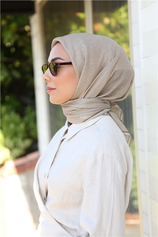 Locella Pamuklu Soft Eşarp 4599-11 Açık Keten