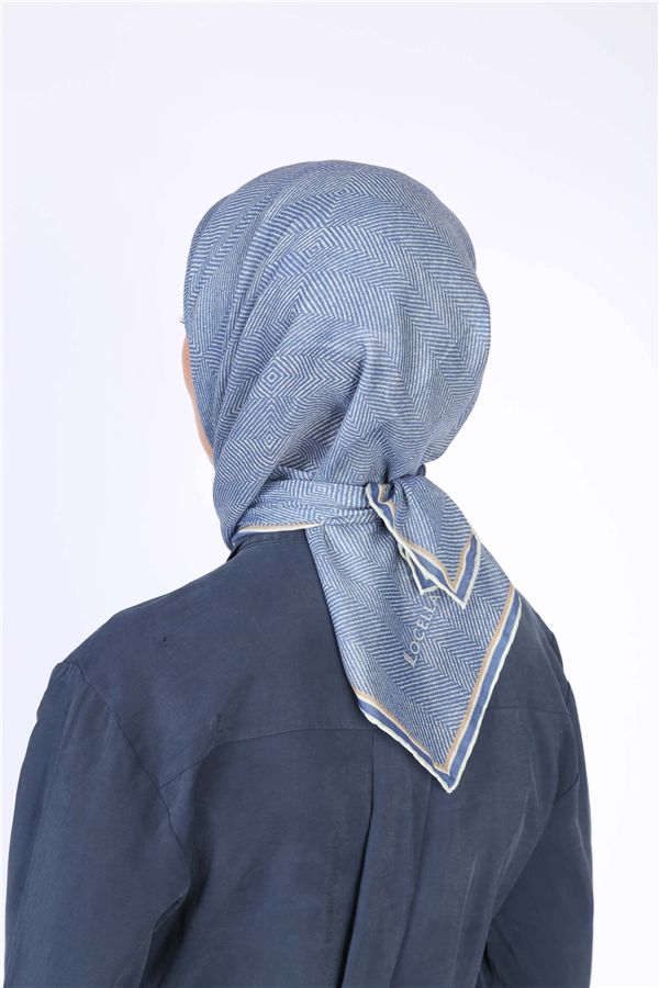 Locella Pamuklu Soft Eşarp 4599-6 Mavi