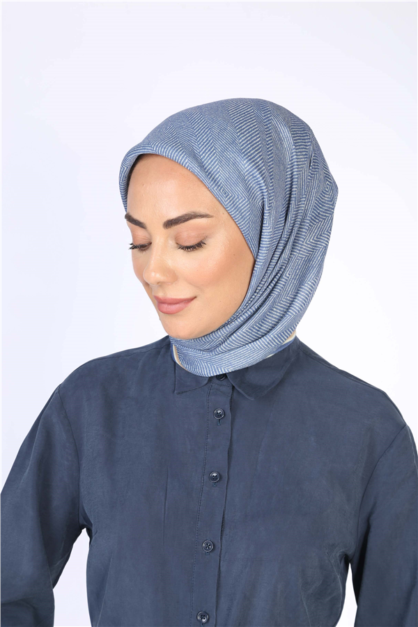 Locella Pamuklu Soft Eşarp 4599-6 Mavi