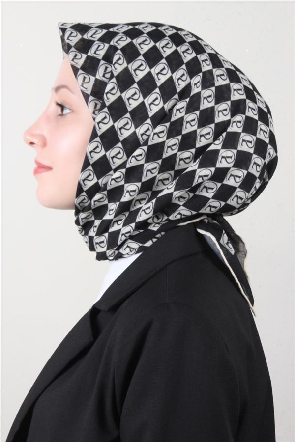 LopRes Pamuklu Soft Eşarp 4150-1 Siyah