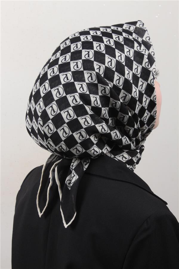 LopRes Pamuklu Soft Eşarp 4150-1 Siyah