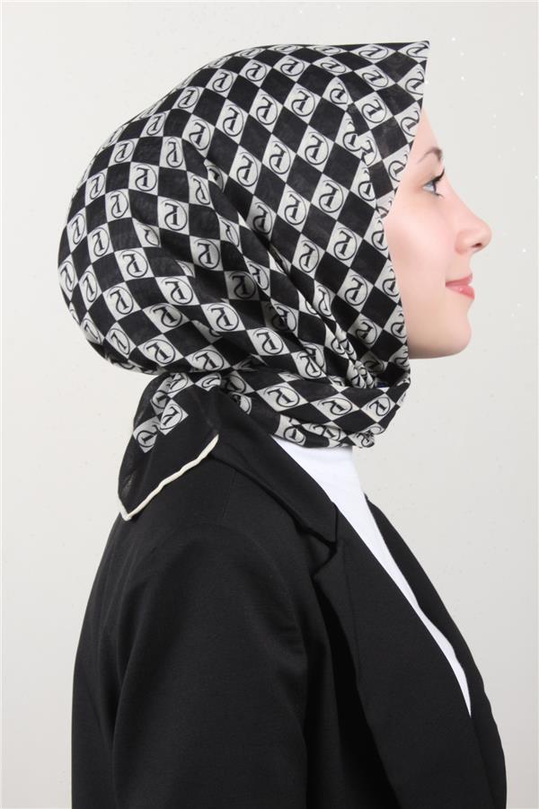 LopRes Pamuklu Soft Eşarp 4150-1 Siyah