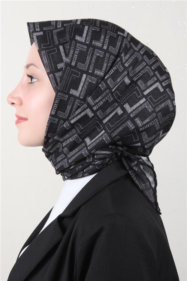 LopRes Pamuklu Soft Eşarp 4150-2 Siyah
