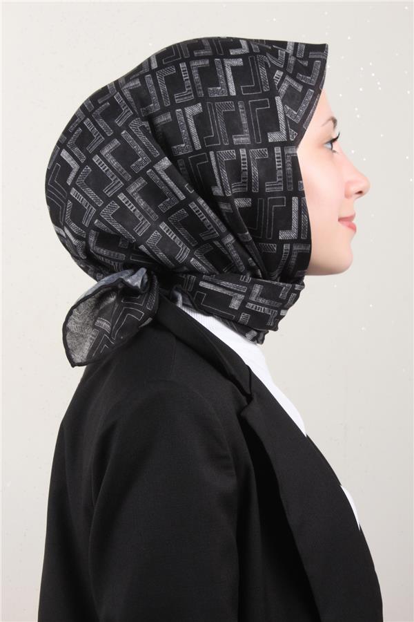 LopRes Pamuklu Soft Eşarp 4150-2 Siyah