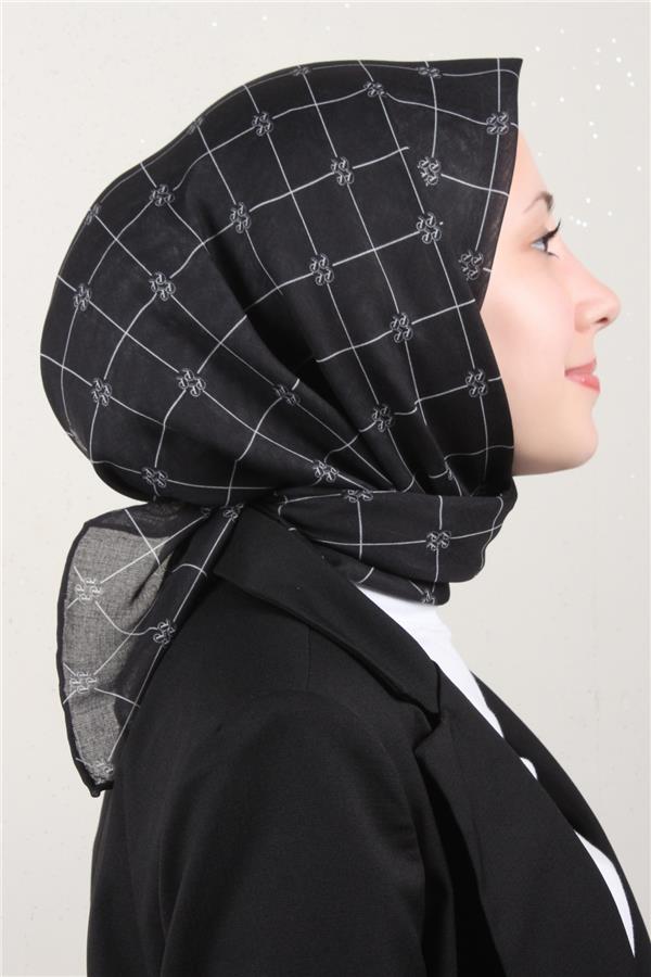 LopRes Pamuklu Soft Eşarp 4150-3 Siyah