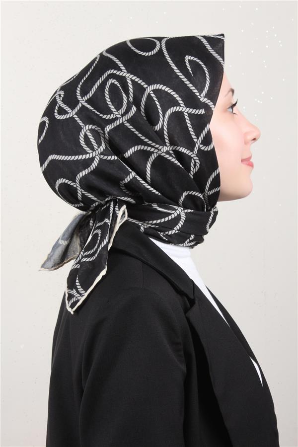 LopRes Pamuklu Soft Eşarp 4150-4 Siyah
