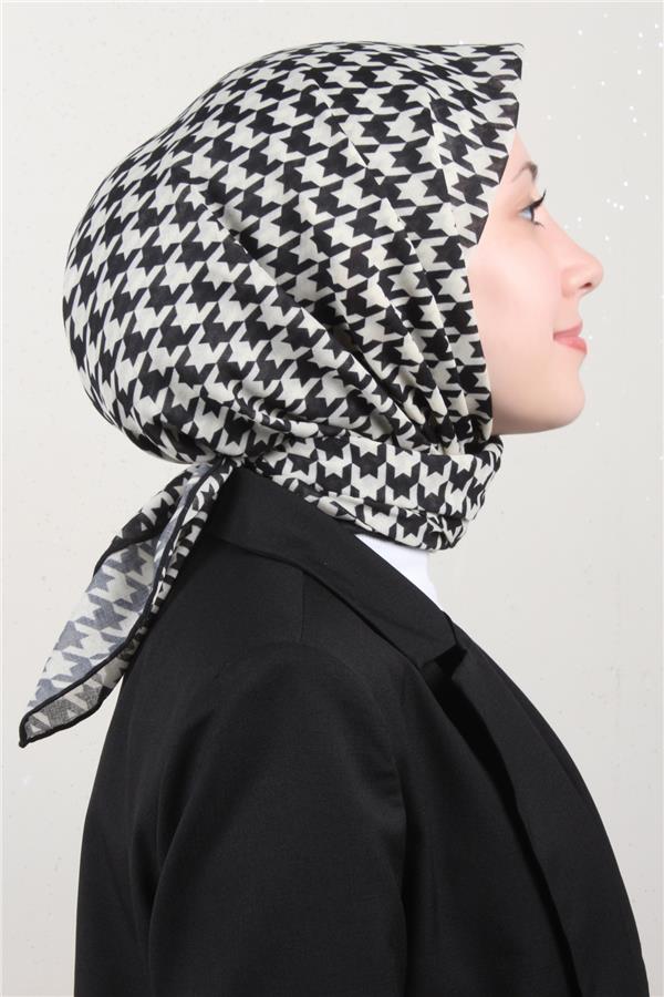 LopRes Pamuklu Soft Eşarp 4150-5 Siyah