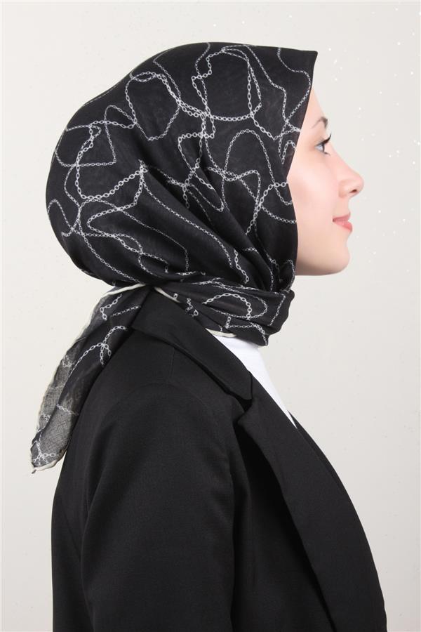 LopRes Pamuklu Soft Eşarp 4150-6 Siyah