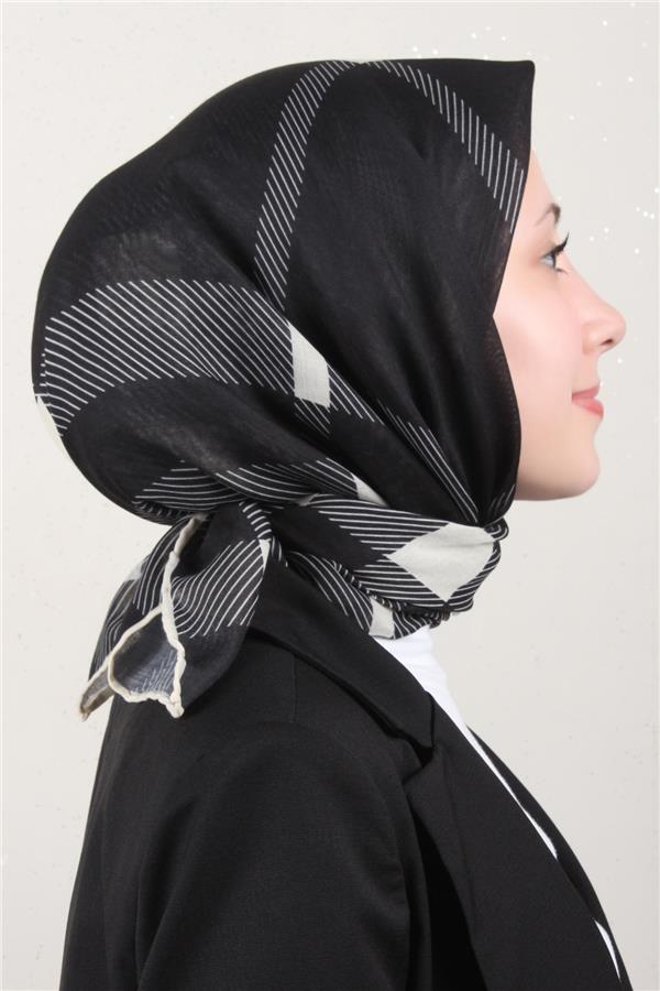 LopRes Pamuklu Soft Eşarp 4150-8 Siyah