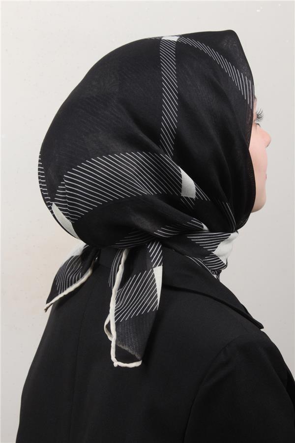 LopRes Pamuklu Soft Eşarp 4150-8 Siyah