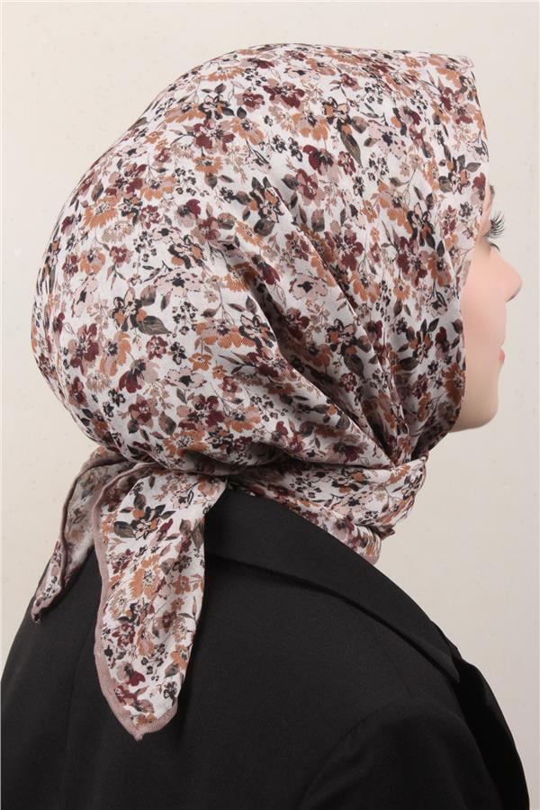 LopRes Pamuklu Soft Eşarp 4151-11 SütlüKahve