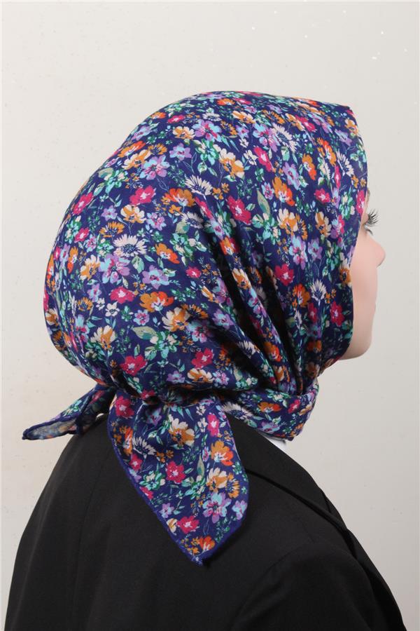 LopRes Pamuklu Soft Eşarp 4151-12 Gece Mavisi