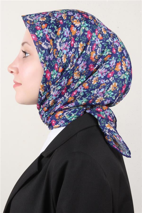 LopRes Pamuklu Soft Eşarp 4151-12 Gece Mavisi