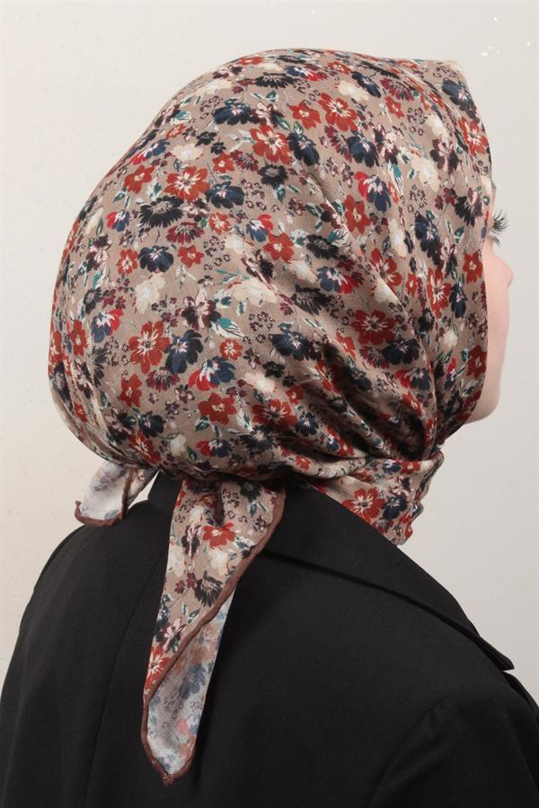 LopRes Pamuklu Soft Eşarp 4151-5 Kahverengi