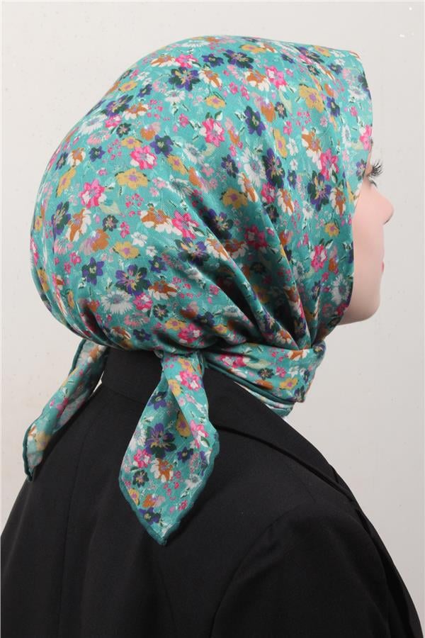 LopRes Pamuklu Soft Eşarp 4151-6 Turkuaz