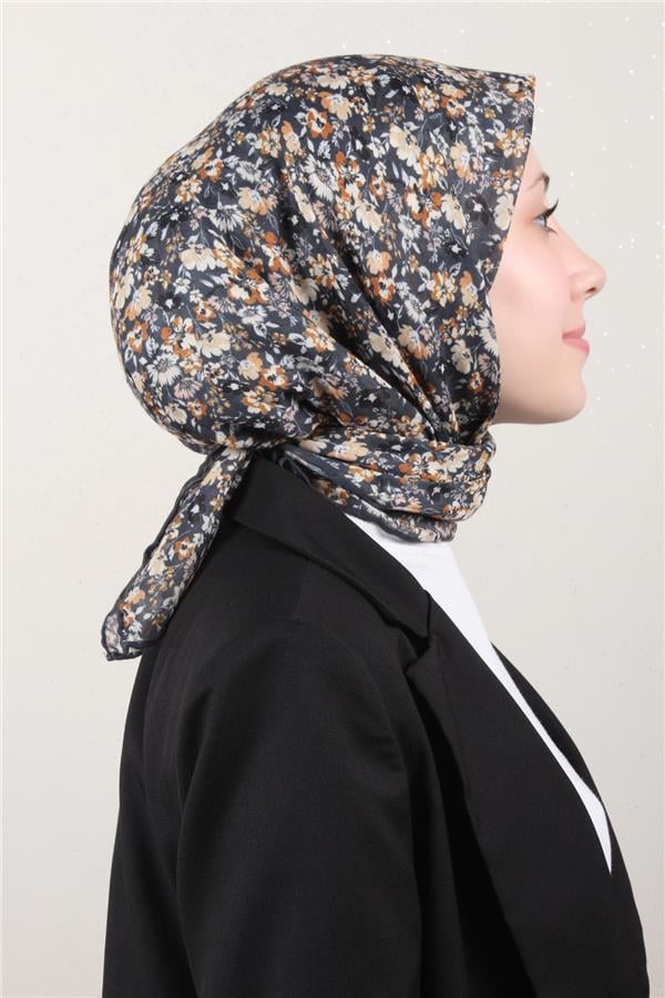 LopRes Pamuklu Soft Eşarp 4151-9 Füme