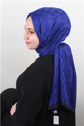 Lotus İpeksi Şal 2746-10 Saks Mavisi