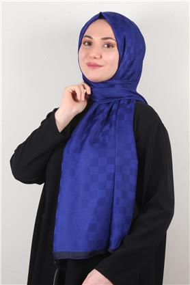 Lotus İpeksi Şal 2746-10 Saks Mavisi