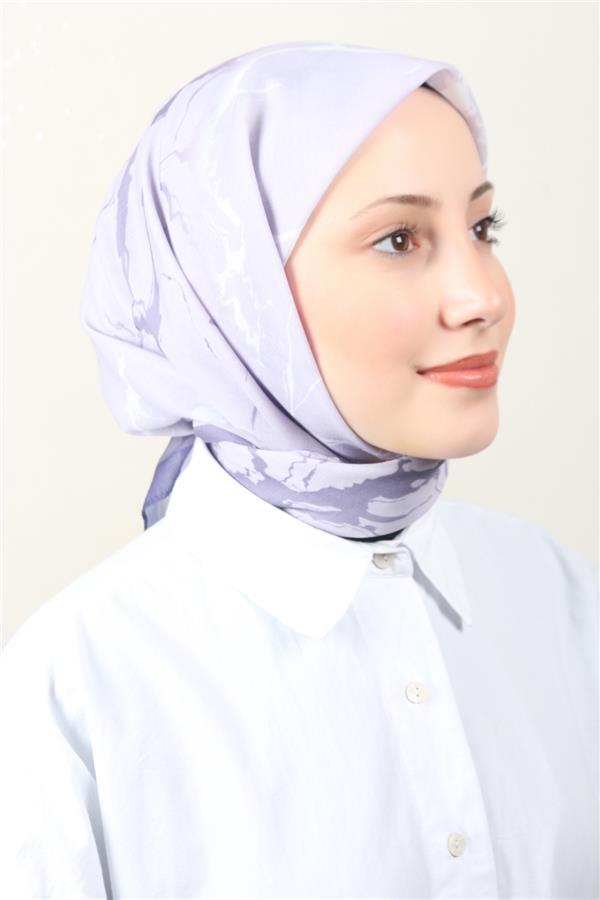 Lux Soft Pamuklu Eşarp 4040-162 Mor 