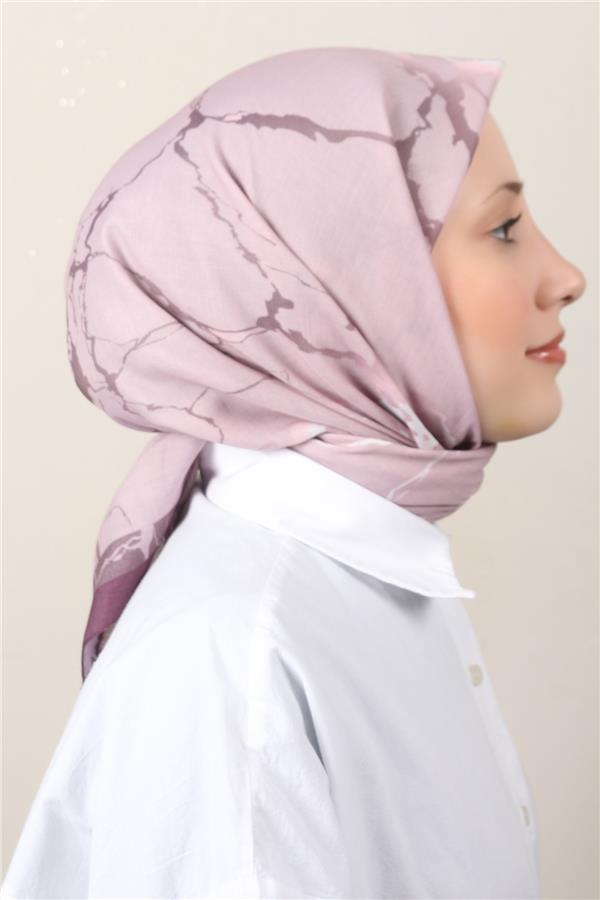 Lux Soft Pamuklu Eşarp 4040-164 Mürdüm 