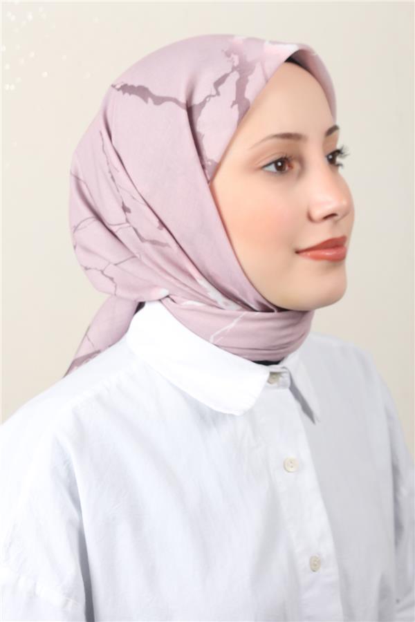 Lux Soft Pamuklu Eşarp 4040-164 Mürdüm 