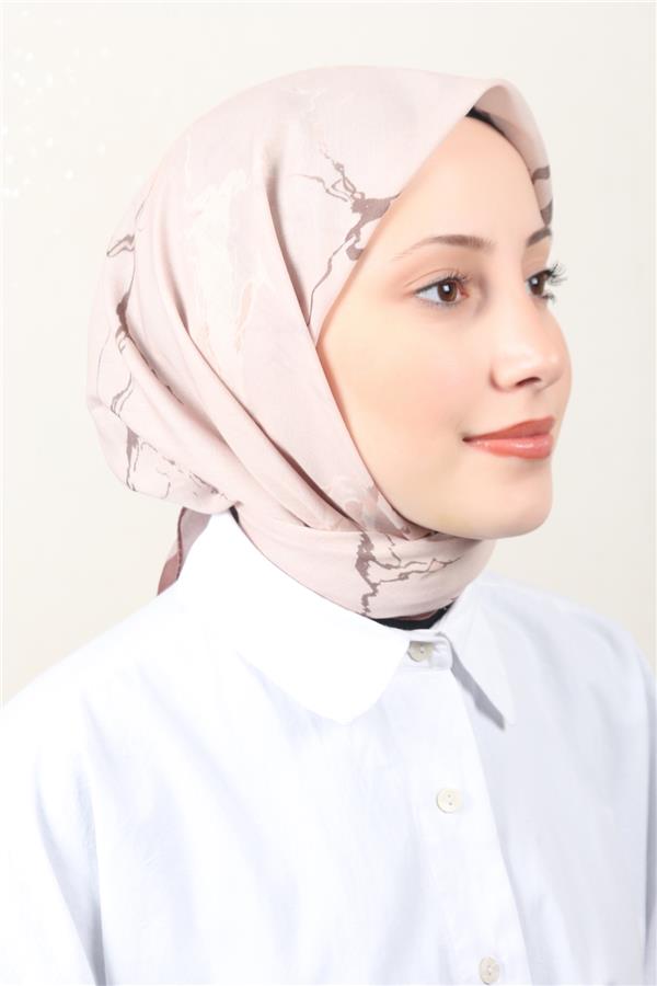 Lux Soft Pamuklu Eşarp 4040-166 Kahve 