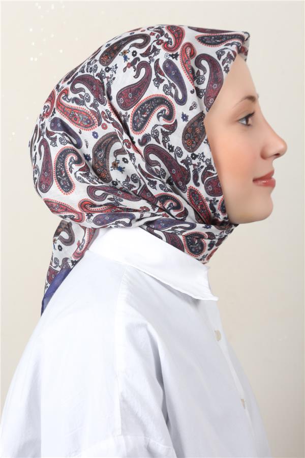 Lux Soft Pamuklu Eşarp 4040-173 Morcivert 