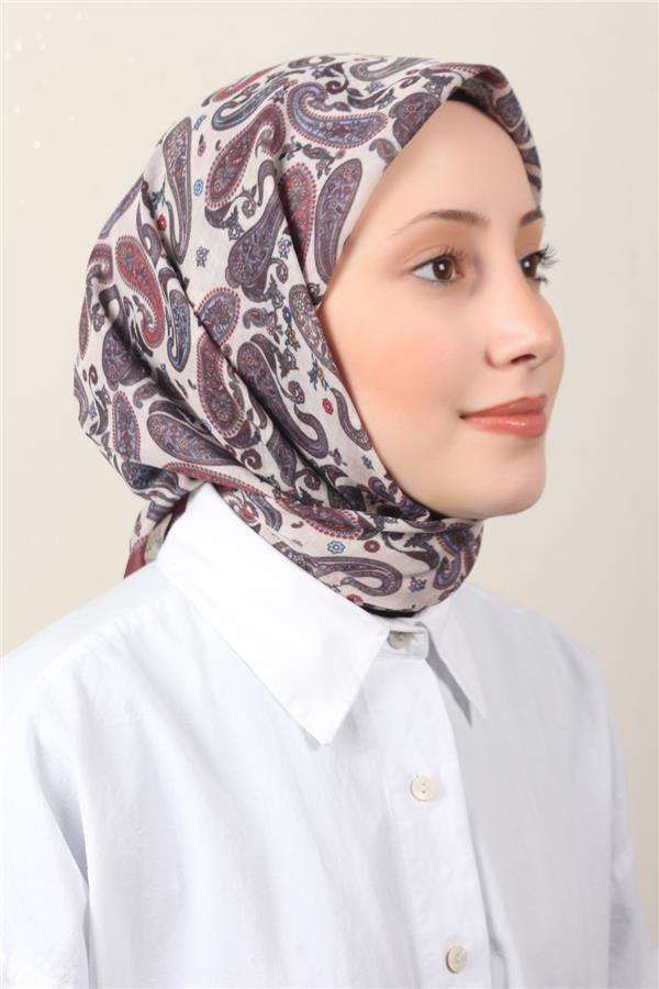Lux Soft Pamuklu Eşarp 4040-175 Bordo 